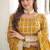 mustard silk embroidered anarkali suit