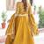 mustard silk embroidered anarkali suit