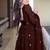 brown faux georgette anarkali gown