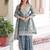 Grey Sequins Embroidered Organza Festive Wear Sharara Suit