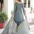 Grey Sequins Embroidered Organza Festive Wear Sharara Suit