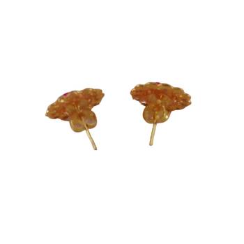 Multi stone stud brass tops/stone-studded earrings / women     party wear/ festive jewelry/sku-ear754 4