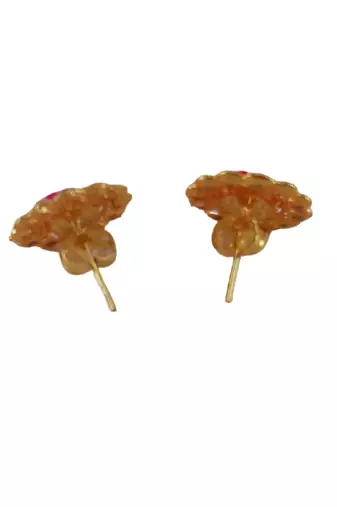 Multi stone stud brass tops/stone-studded earrings / women     party wear/ festive jewelry/sku-ear754
