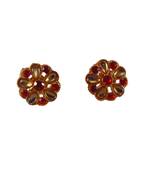Multi stone stud brass tops/stone-studded earrings / women – party wear/ festive jewelry/sku-ear742