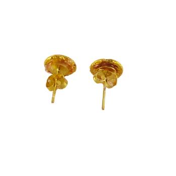 Multi stone stud brass tops/stone-studded earrings / women     party wear/ festive jewelry/sku-ear746 4