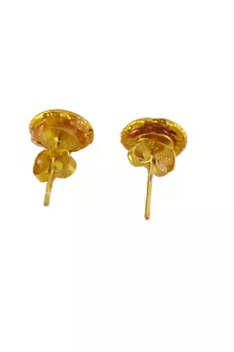 Multi stone stud brass tops/stone-studded earrings / women     party wear/ festive jewelry/sku-ear746