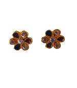 Multi stone stud brass tops/stone-studded earrings / women – party wear/ festive jewelry/sku-ear741