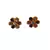 Multi stone stud brass tops/stone-studded earrings / women     party wear/ festive jewelry/sku-ear741