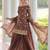Coffee Sequins Embroidered Organza Salwar Kameez