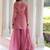 Pink Sequins Embroidered Organza Festive Kameez