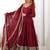 Maroon Sequins Embroidered Silk Festive Kameez
