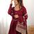 Maroon Sequins Embroidered Silk Festive Kameez