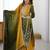 Yellow Thread Embroidered Chinon Festive Wear Sharara Suit