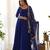 Faux georgette embroidery work navy blue readymade salwar suit