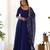 Faux georgette embroidery work navy blue readymade salwar suit