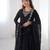 Faux georgette embroidery work black readymade salwar suit