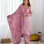 Premium heavy chinon silk embroidery and sequence work pink readymade salwar suit