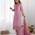 Premium heavy chinon silk embroidery and sequence work pink readymade salwar suit
