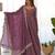 Premium chanderi silk emroidery sequence   work lavender readymade salwar suit