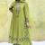Trendy faux georgette embroidery and sequence work olive green readymade salwar suit