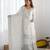 Heavy chinon silk embroidery and sequence work white readymade salwar suit