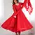 Designer georgette embroidery and lakhnowi sequence red readymade salwar suit