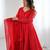 Designer georgette embroidery and lakhnowi sequence red readymade salwar suit