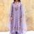 Trendy faux georgette embroidery and sequence work lavender readymade salwar suit