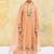 Trendy faux georgette embroidery and sequence work peach readymade salwar suit