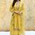 Trendy faux georgette embroidery and sequence work yellow readymade salwar suit