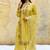 Trendy faux georgette embroidery and sequence work yellow readymade salwar suit