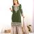 Heavy fuax  georgette embroidery and sequence work green readymade salwar suit