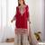 Heavy fuax  georgette embroidery and sequence work red readymade salwar suit