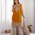 Heavy fuax  georgette embroidery and sequence work yellow readymade salwar suit