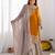 Heavy fuax  georgette embroidery and sequence work yellow readymade salwar suit
