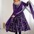 Desinger faux  georgette embroidery and sequence work purple readymade salwar suit