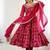Desinger faux  georgette embroidery and sequence work rani pink readymade salwar suit