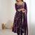 Desinger faux  georgette embroidery and sequence work wine readymade salwar suit