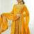 Desinger faux  georgette embroidery and sequence work yellow readymade salwar suit