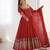 Heavy faux georgette embroidery work red readymade gown