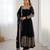 Heavy faux georgette embroidery work black readymade gown