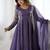 pure silk embroidery purple readymade salwar suit