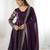 pure silk embroidery wine readymade salwar suit