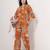 Burnt orange floral cotton co-ord set