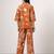 Burnt orange floral cotton co-ord set