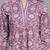 Royal purple floral printed a-line top