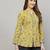 Yellow floral printed shirt style top