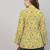 Yellow floral printed shirt style top