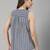 Sleeveless prussian blue striped cotton top