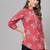 Red floral printed top